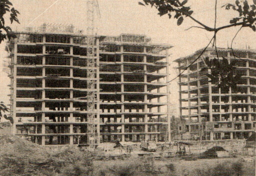 Apartemen Kemang Jaya Taman dalam tahap konstruksi, 1992. Jakarta tempo dulu 1990an, Kemang tempo dulu 1990an