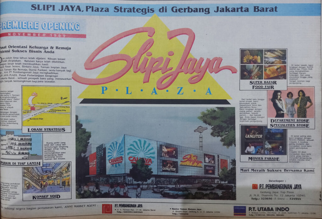 Iklan Slipi Jaya Plaza, 1989