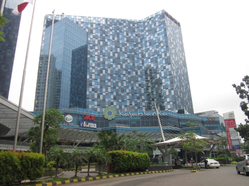 Jakarta, Indonesia. March 16, 2014: Kota Kasablanka Mall View from the Street. Michelle VP/Shutterstock.